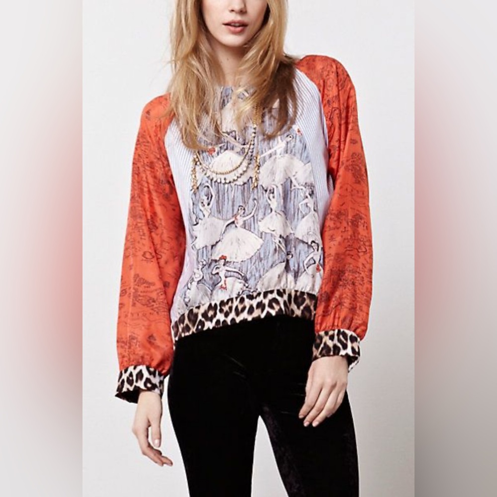 Rare Anthropologie Ballerina Blouse by L.P.O. Laurence Mahéo